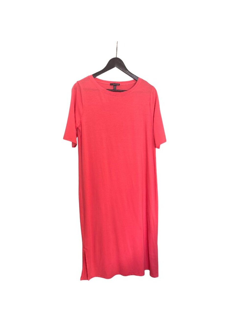 Eileen Fisher Coral Short Sleeve Lyocell Midi Shirt Dress XS